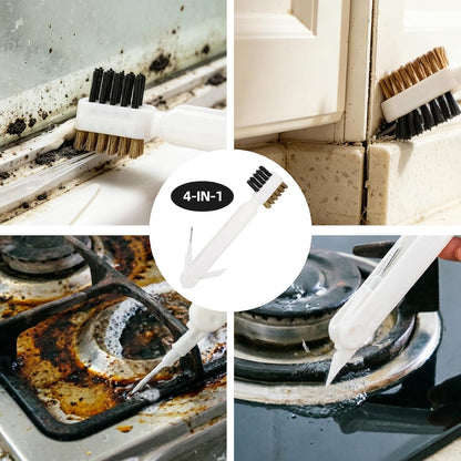 Window Cleaner Set, 10Pcs Window Door Tracks Groove Crevice Cleaning Brushes Tools for Sliding Glass Doors, Air Conditioner