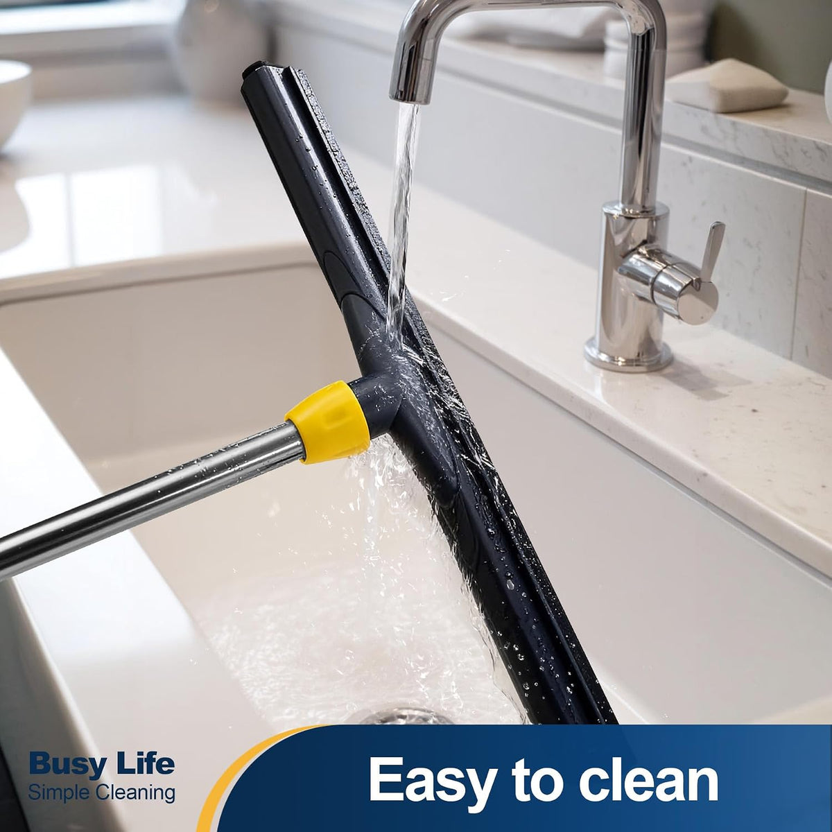 Yocada Floor Squeegee Scrubber Adjustable Telescopic Pole Heavy Duty 54.3"