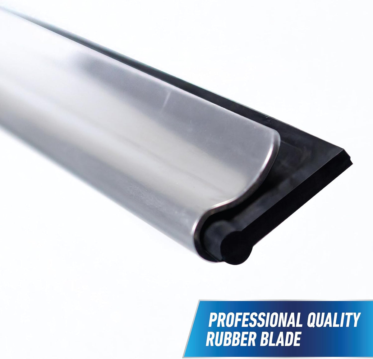 Unger Connect and Clean 16” Performance Window and Glass Cleaning Squeegee with Replacement Rubber, Cleaning Supplies, Heavy Duty Household Cleaner Tools with Streak-Free Results