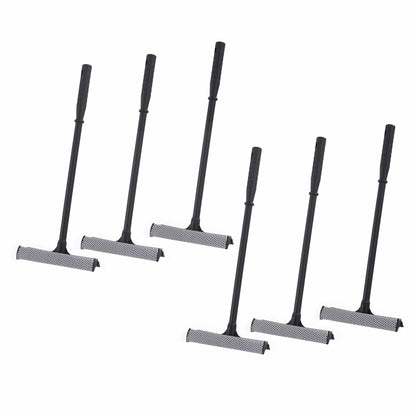 Matthew Cleaning All Purpose Window Squeegee Window Cleaner Tool,Car Squeegee Windshield Cleaning Sponge and Rubber Squeegee,2-in-1 Window Cleaner Sponge(8'') and Soft Rubber with Pole 20’’(6Pack)