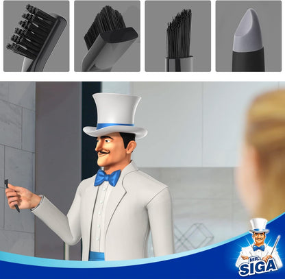 MR.SIGA Grout Cleaner Brush Set, Detail Cleaning Brush Set for Tiles, Sinks