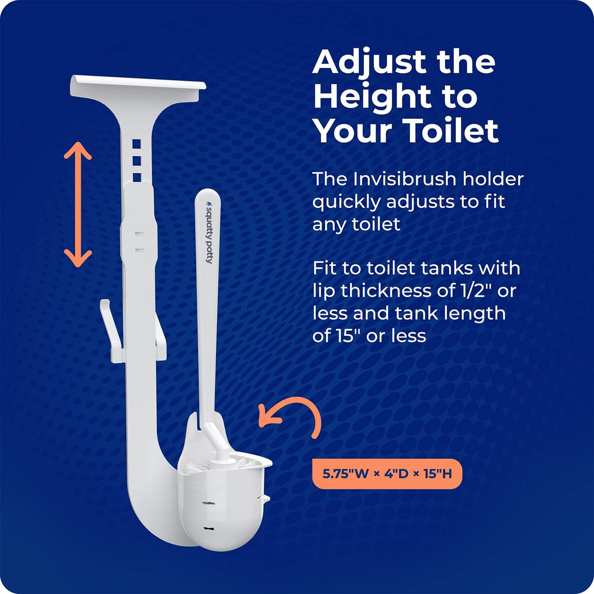 Squatty Potty Invisibrush Hidden Toilet Brush with Holder