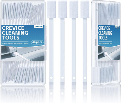 Lumkew Crevice Cleaning Brushes Tool for Tiny Small Spaces, 40Pcs, White