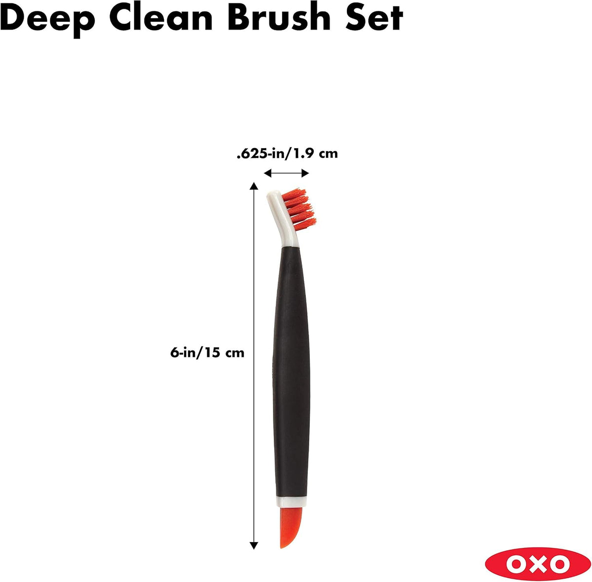 OXO Good Grips Deep Clean Brush Set, Orange, Blue