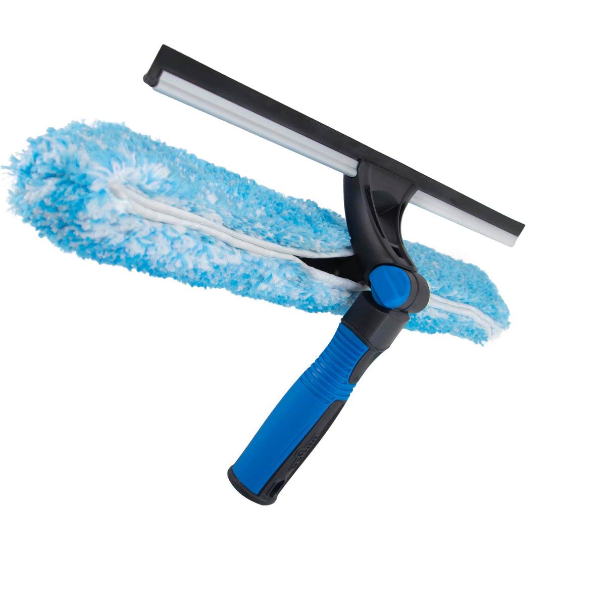 Unger Professional Connect and Clean 2-in-1 Squeegee and Scrubber, 6” Window Cleaning Tool, Commercial and Residential Use, Washer Cleaner Supplies to Remove Excess Water and Dry