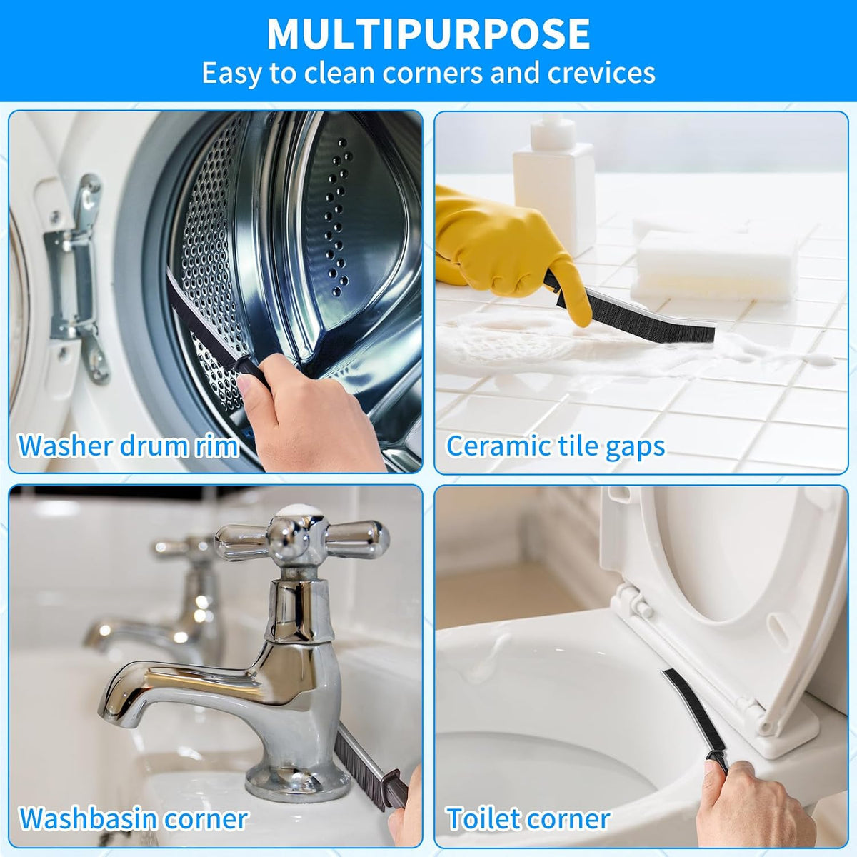 4TH Crevice Cleaning Brush Set, 12 Pack