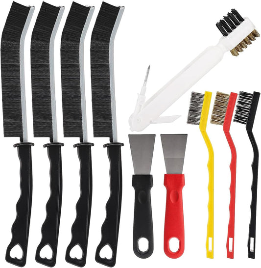 Window Cleaner Set, 10Pcs Window Door Tracks Groove Crevice Cleaning Brushes Tools for Sliding Glass Doors, Air Conditioner
