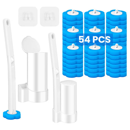 Disposable Toilet Brush with 48pcs Toilet Wand Refills, Toilet Bowl Cleaner Wands, Toilet Cleaning System Starter Kit