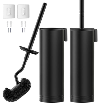 HAMITOR Toilet Brush and Holder Set: Stainless for New Bathroom Essentials