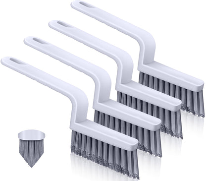 Lumkew Grout Cleaner Brush V Shape, Stiff Grout Cleaning Brushes for Tile Floor, Handheld Grout Scrub Brush Set for Shower, Bathroom, Kitchen, Household Use,2 pcs
