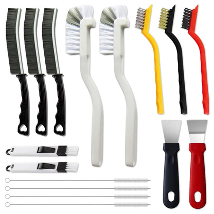 20Pcs Crevice Cleaning Brush Set, Hard Bristle Scrub Brushes for Gaps