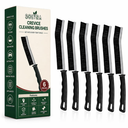 Crevice Cleaning Brush Set 3Pcs Hard Bristle Tools for Narrow Spaces