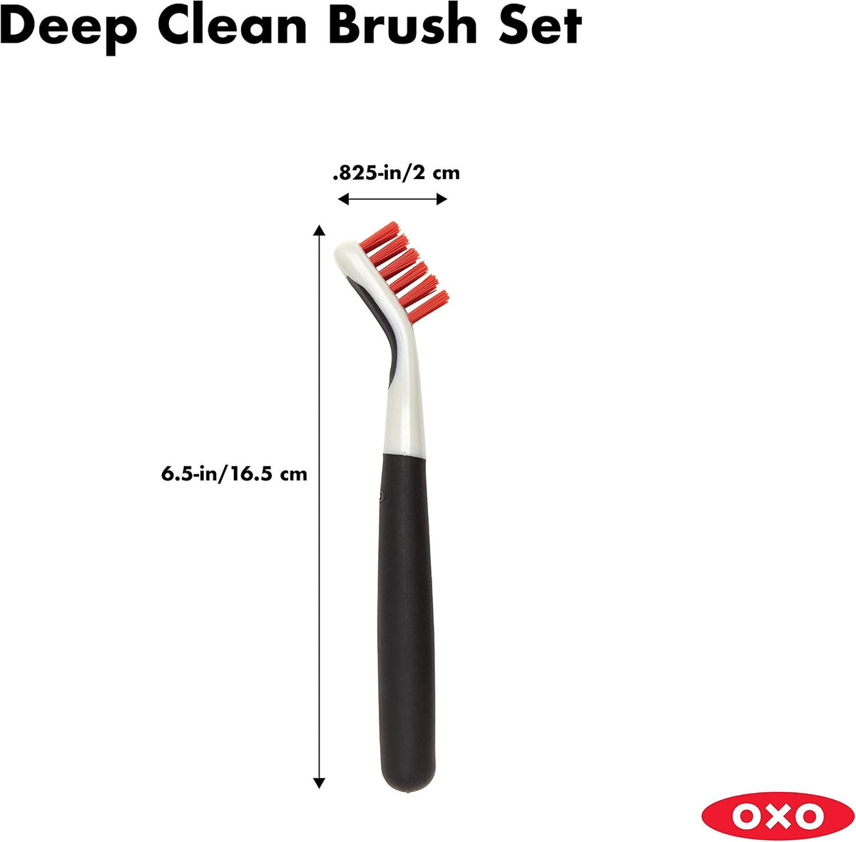 OXO Good Grips Deep Clean Brush Set, Orange, Blue