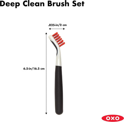 OXO Good Grips Deep Clean Brush Set, Orange, Blue