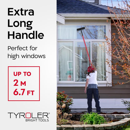 Tyroler Windows Washing Kit with Extension Pole | 12"-80" 5-Part Handle