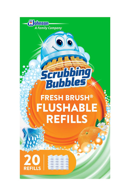 Scrubbing Bubbles Fresh Brush Toilet Bowl Cleaner Kit with Flushable Pads