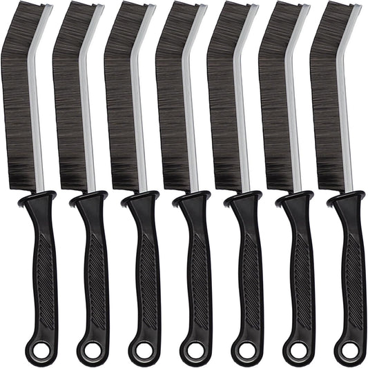 Crevice Cleaning Brush Set, Hard Bristle Grout Brush, 7-Pack