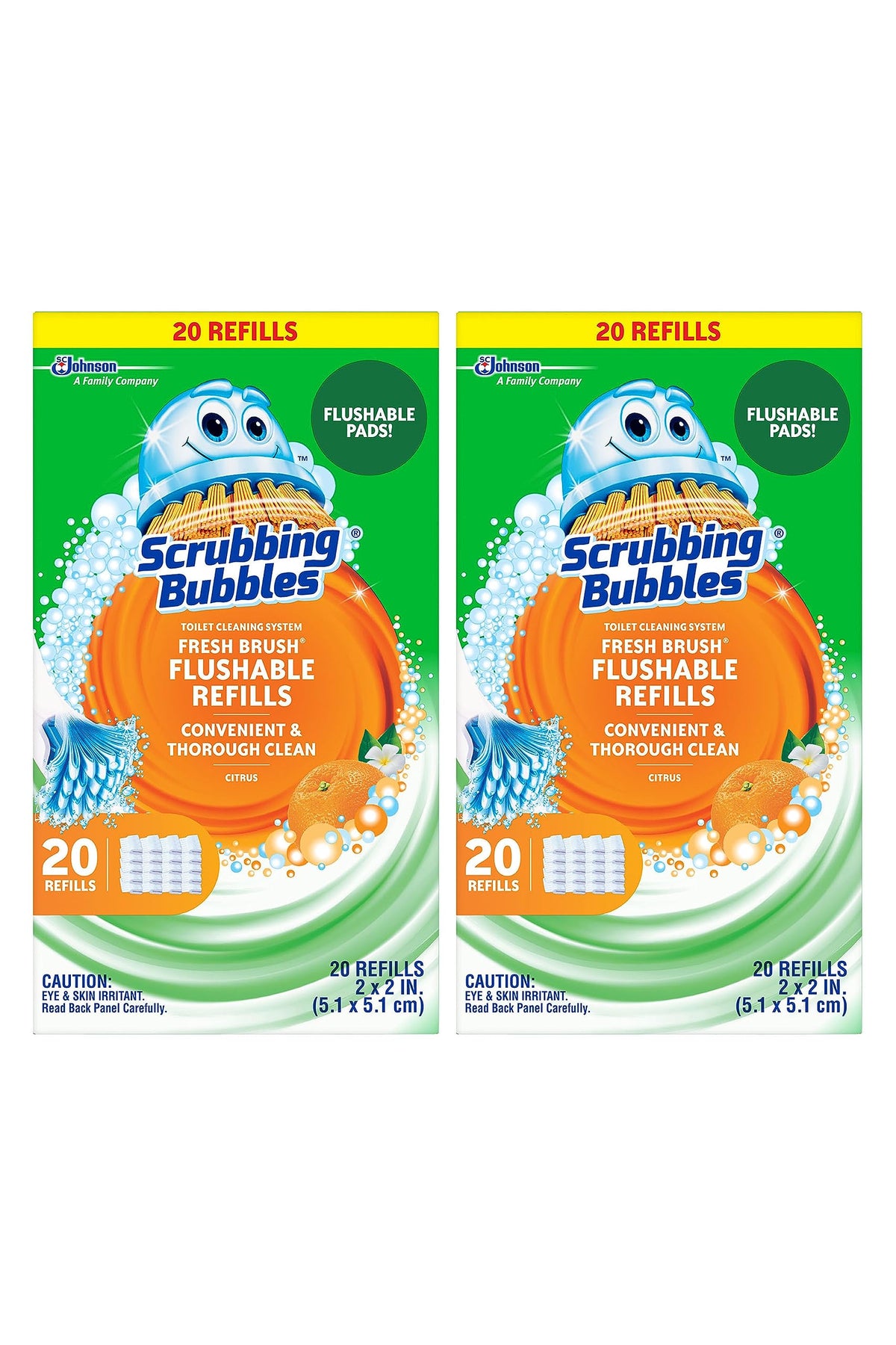 Scrubbing Bubbles Fresh Brush Toilet Bowl Cleaner Kit with Flushable Pads