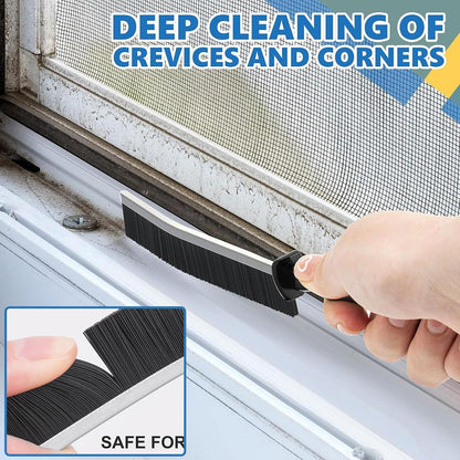 Crevice Cleaning Brush Set (12 Pack) – Hard Bristle Gap Cleaning Tool for Window Tracks, Grout & Bathroom Corners – Thin Deep Cleaning Brush for Kitchen Sink, Sliding Door Tracks & Tight Spaces