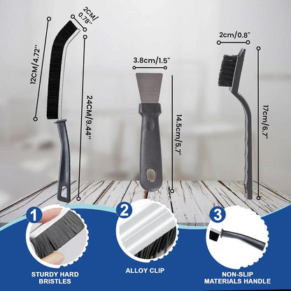 7Pcs Crevice Cleaning Brush, Multifunctional Cleaning Brush Scrub Brush,Toilet Brush,Used in Narrow Corner Tight Spaces,Hard Bristle Grout Brush for Window,Kitchen,Bathroom,Faucets