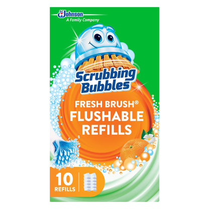 Scrubbing Bubbles Fresh Brush Toilet Bowl Cleaner Kit with Flushable Pads