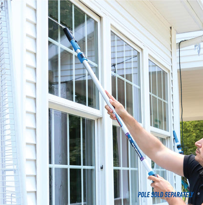 Unger Professional Connect and Clean 12” Performance Squeegee for Glass and Window Care with Replacement Rubber, Heavy Duty Cleaning Supplies with Streak-Free Results, Handheld Household Cleaner Tool