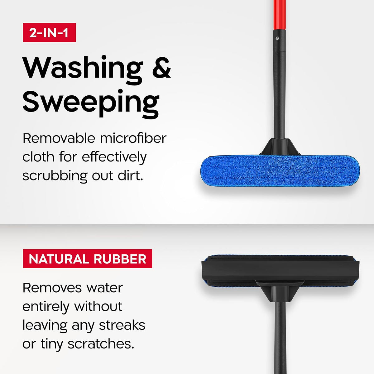 Tyroler Windows Washing Kit with Extension Pole | 12"-80" 5-Part Handle