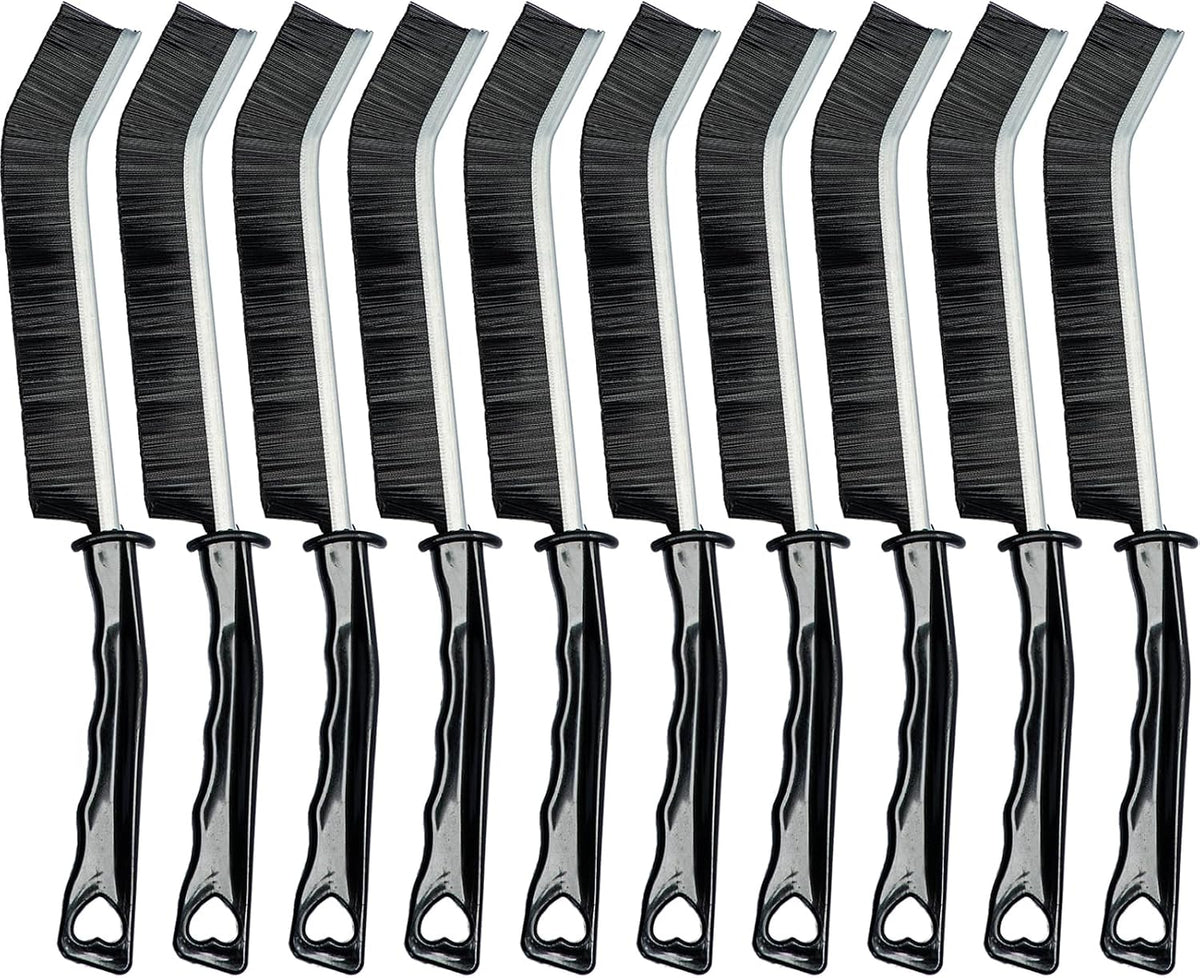 Crevice Cleaning Brush Set, Hard Bristle Grout Brush, 10-Pack