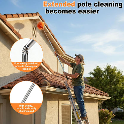 67" Window Squeegee for Window Cleaning with Extension Pole, 3-in-1