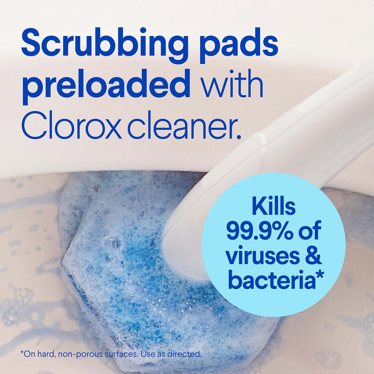 Clorox ToiletWand Toilet Cleaning Kit, 1 Starter Kit with 16 Refill Heads