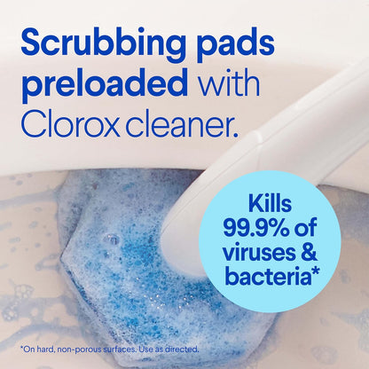 Clorox ToiletWand Toilet Cleaning Kit, 1 Starter Kit with 16 Refill Heads