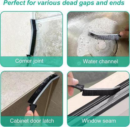 OKOM Multifunctional Stainless Steel Crevice Cleaning Brush - Hard Bristles for Kitchen & Bath Gap Cleaning