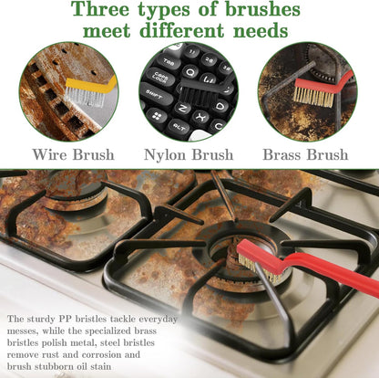15 Pcs Crevice Cleaning Brush, Multifunctional Grout Brush and Straw Brush