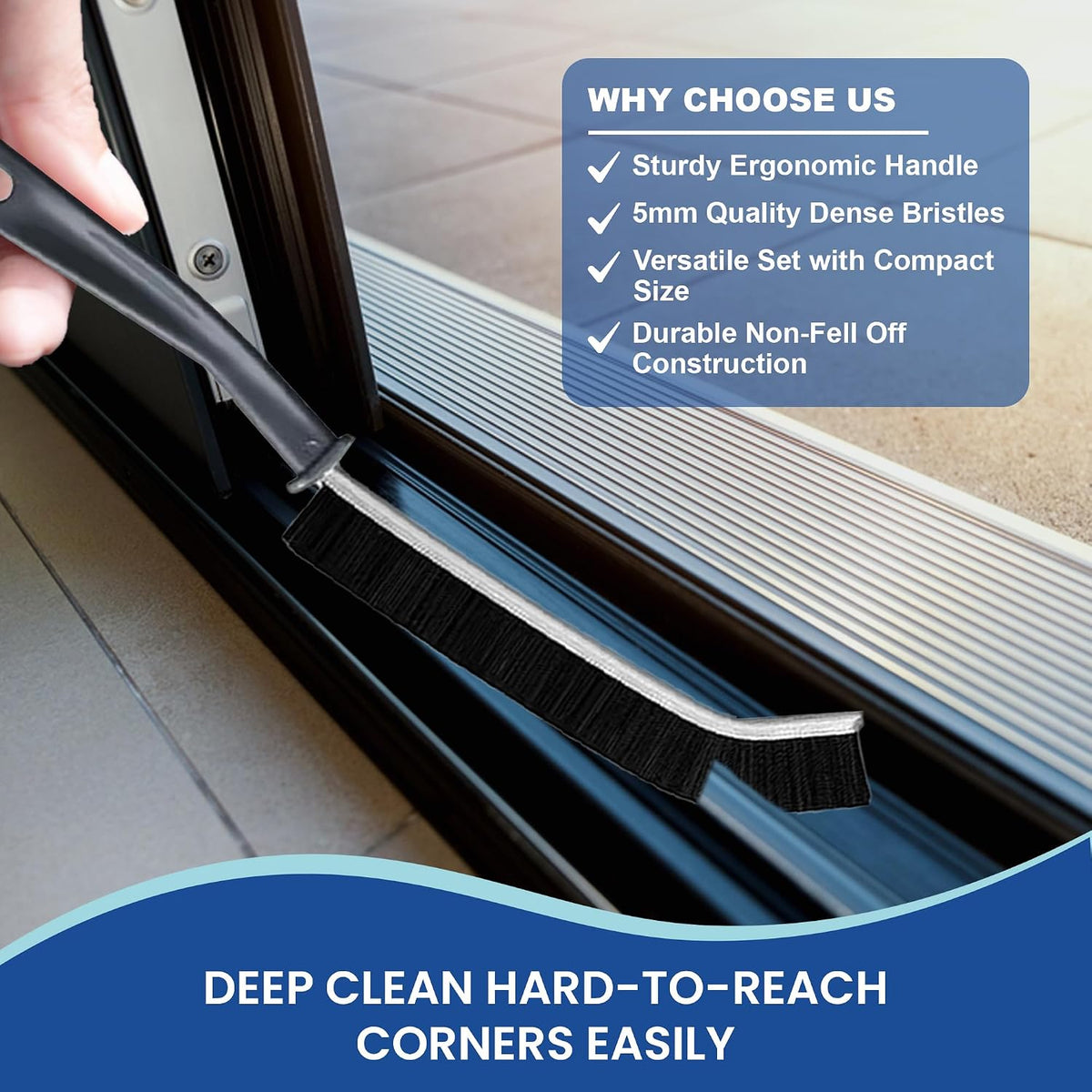 7Pcs Crevice Cleaning Brush, Multifunctional Cleaning Brush Scrub Brush,Toilet Brush,Used in Narrow Corner Tight Spaces,Hard Bristle Grout Brush for Window,Kitchen,Bathroom,Faucets