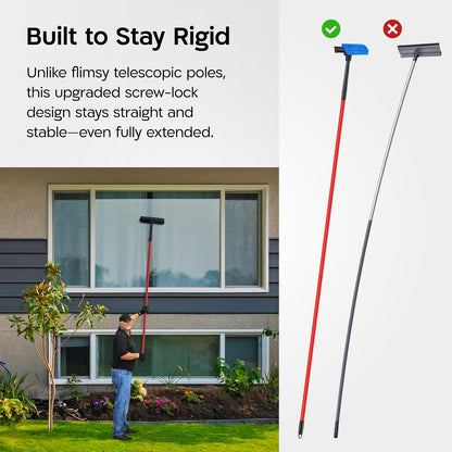 Tyroler Windows Washing Kit with Extension Pole | 12"-80" 5-Part Handle