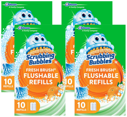 Scrubbing Bubbles Fresh Brush Toilet Bowl Cleaner Kit with Flushable Pads