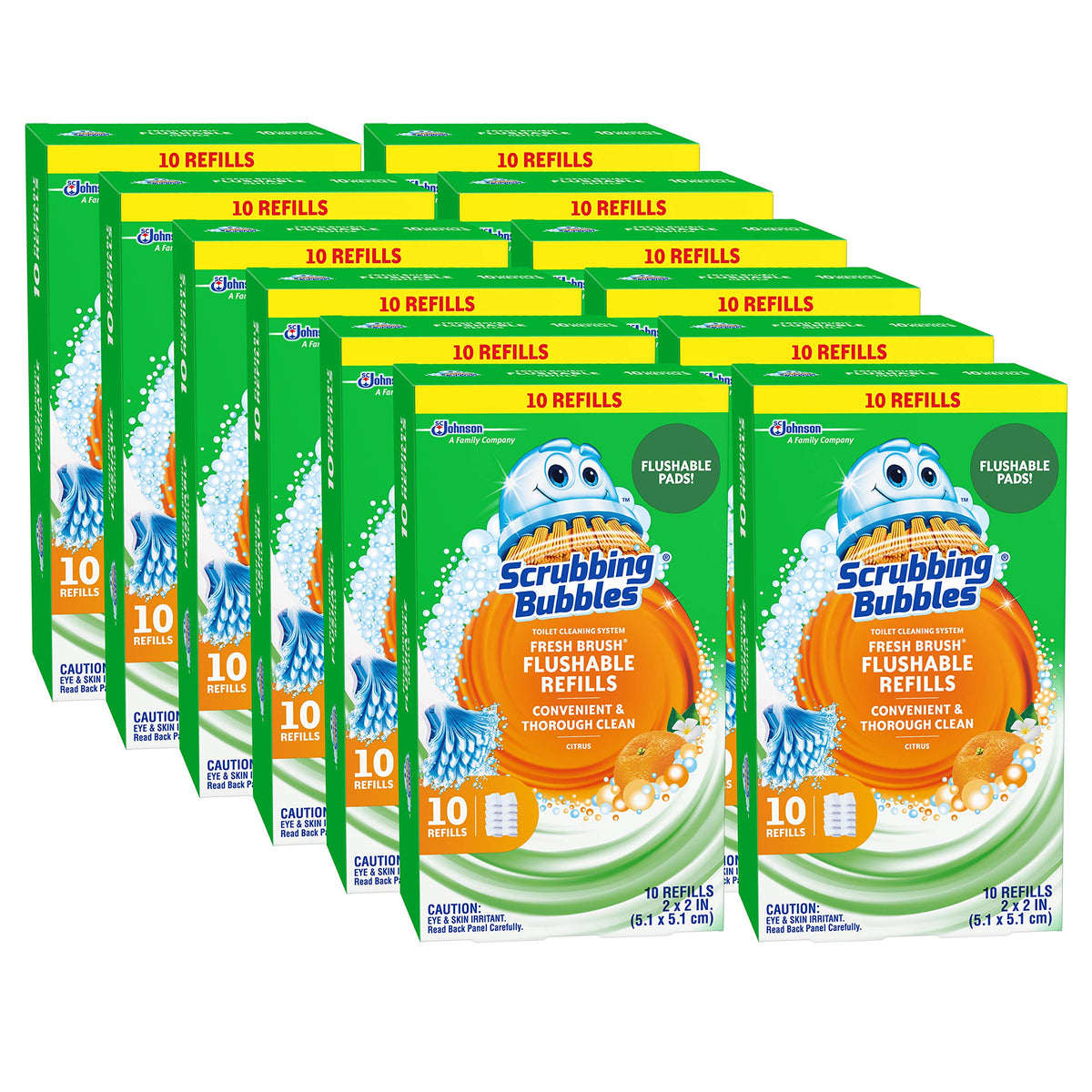 Scrubbing Bubbles Fresh Brush Toilet Bowl Cleaner Kit with Flushable Pads