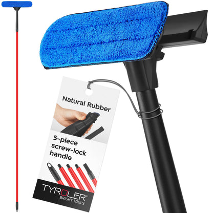 Tyroler Windows Washing Kit with Extension Pole | 12"-80" 5-Part Handle